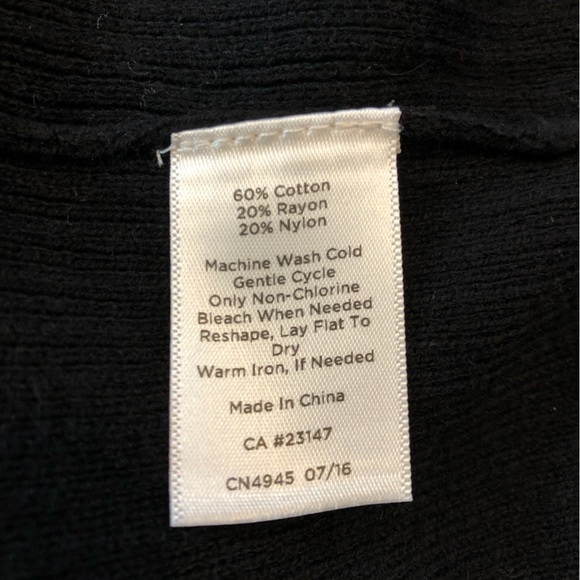 NWT Talbots Woman Classic Black Long Sleeve Turtleneck 2X Cotton Blend Sweater - Picture 6 of 10